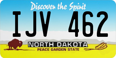 ND license plate IJV462