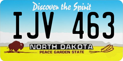 ND license plate IJV463