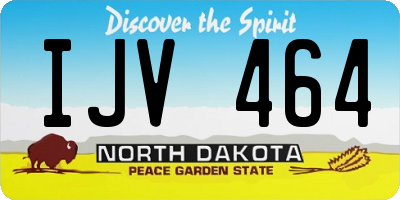 ND license plate IJV464