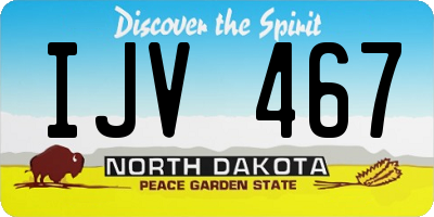 ND license plate IJV467