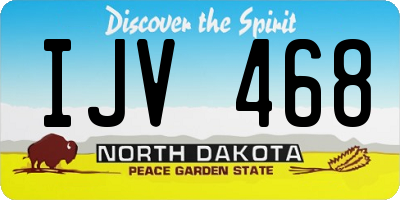 ND license plate IJV468