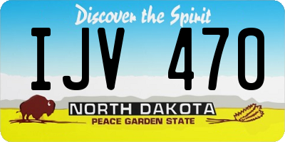 ND license plate IJV470
