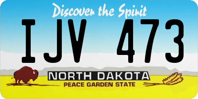 ND license plate IJV473