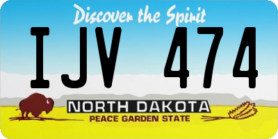 ND license plate IJV474