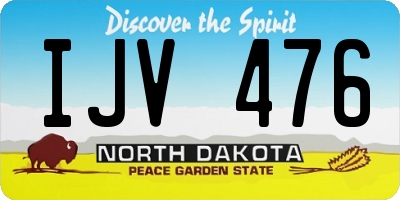 ND license plate IJV476