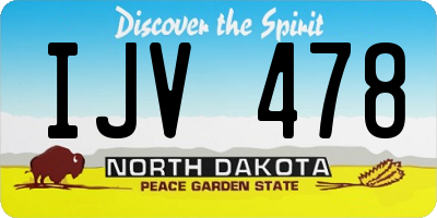 ND license plate IJV478