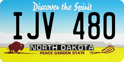 ND license plate IJV480