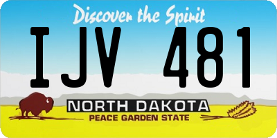 ND license plate IJV481