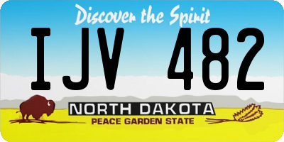 ND license plate IJV482