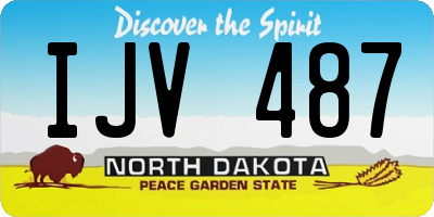 ND license plate IJV487