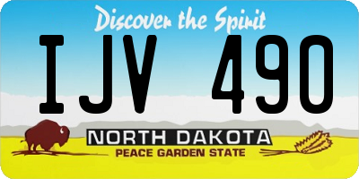 ND license plate IJV490
