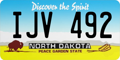 ND license plate IJV492
