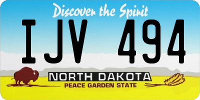 ND license plate IJV494