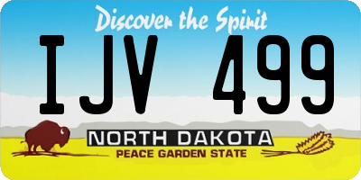 ND license plate IJV499