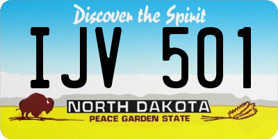 ND license plate IJV501