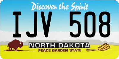 ND license plate IJV508