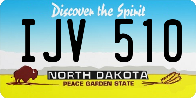 ND license plate IJV510