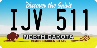 ND license plate IJV511