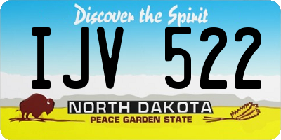 ND license plate IJV522