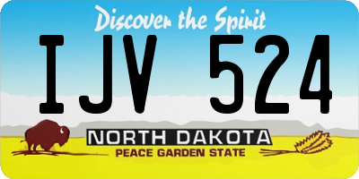 ND license plate IJV524