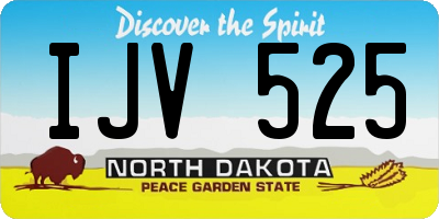 ND license plate IJV525