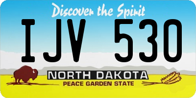 ND license plate IJV530