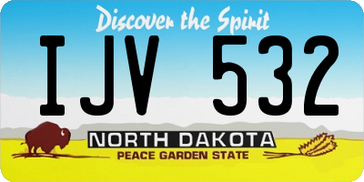 ND license plate IJV532