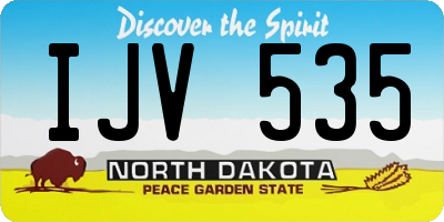 ND license plate IJV535