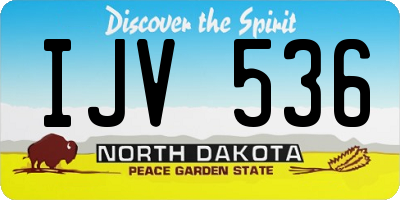 ND license plate IJV536
