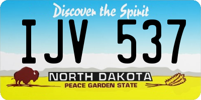 ND license plate IJV537