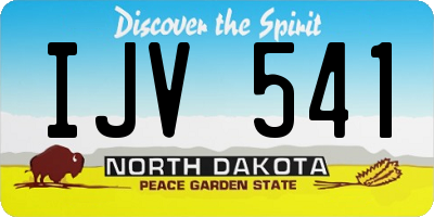 ND license plate IJV541