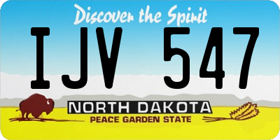 ND license plate IJV547