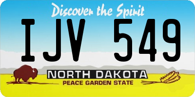 ND license plate IJV549
