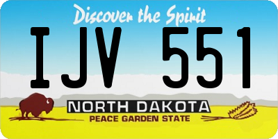 ND license plate IJV551