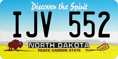 ND license plate IJV552