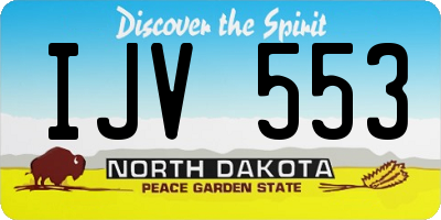 ND license plate IJV553