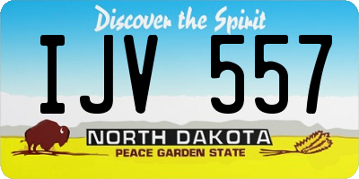 ND license plate IJV557