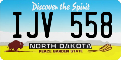 ND license plate IJV558