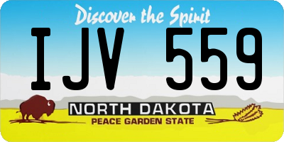 ND license plate IJV559