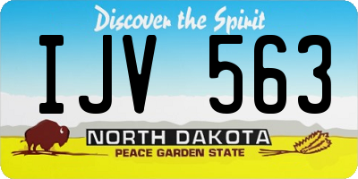 ND license plate IJV563