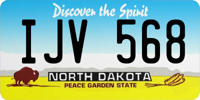 ND license plate IJV568