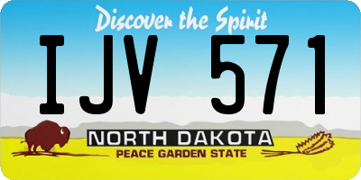 ND license plate IJV571