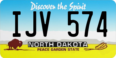 ND license plate IJV574