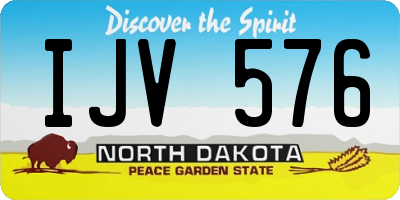 ND license plate IJV576