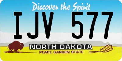 ND license plate IJV577