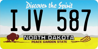 ND license plate IJV587