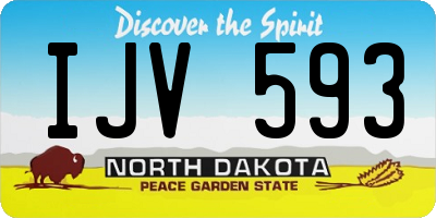 ND license plate IJV593