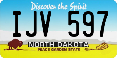 ND license plate IJV597