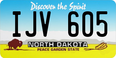 ND license plate IJV605
