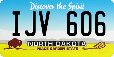 ND license plate IJV606